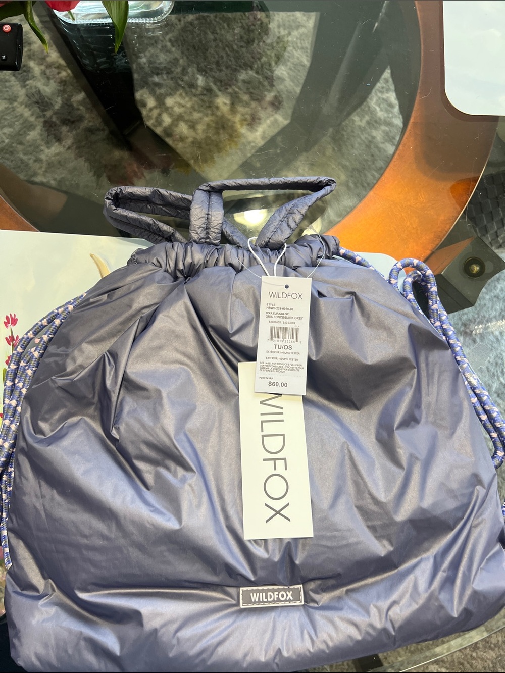 Wildfox Puffy Drawstring Backpack